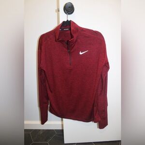 Nike Men’s Dri-FIT Element 1/2-Zip Running Top – Red Heather – Size Small